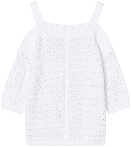 find. Jersey de Crochet con Hombros al Aire para Mujer , Blanco (White), 38 (Talla del Fabricante: Small)