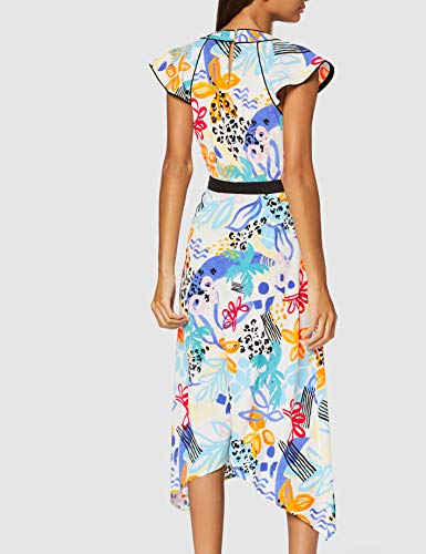 find. MDR40657 Vestidos de Verano, Multicolor (Retro Tropic Print), 46