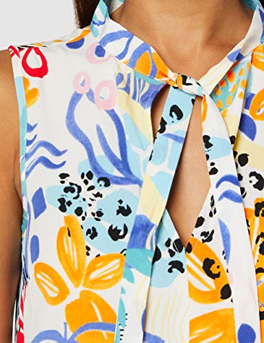 find. MDR90460 Vestidos de Verano, Multicolor (Retro Tropic Print), 44