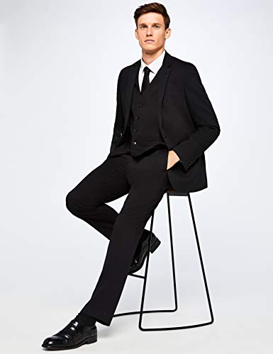 find. Pantalones de Traje Hombre, Negro (Black Black), 38, Label: 38