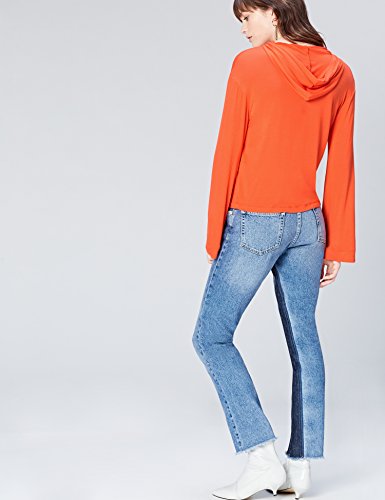 find. Sudadera de Manga Ancha para Mujer , Rojo (Denim Marl), 40 (Talla del Fabricante: Medium)