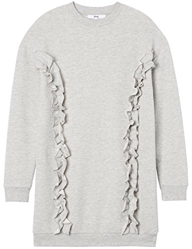 find. Sudadera Oversized con Volantes para Mujer , Gris (Grey Marl), 38 (Talla del Fabricante: Small)