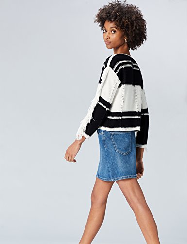find. Tassel Suéter para Mujer, Negro (Black/white), 38 (Talla del Fabricante: Small)