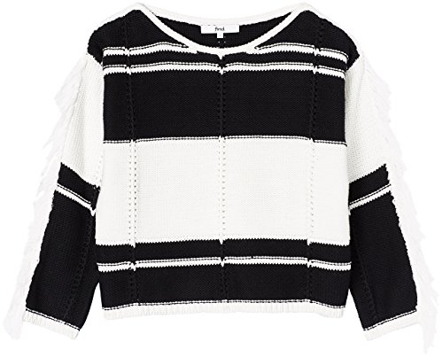 find. Tassel Suéter para Mujer, Negro (Black/white), 38 (Talla del Fabricante: Small)