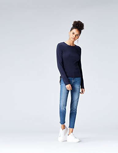 find. Tie-Up Side Suéter para Mujer, Azul (Navy), 40 (Talla del Fabricante: Medium)