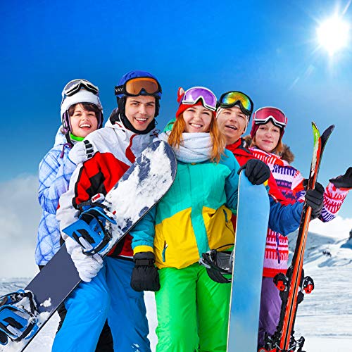 findway Gafas de Esquí,Máscara Gafas Esqui Snowboard Nieve Espejo para Hombre Mujer Adultos Juventud Jóvenes, Anti Niebla Gafas de Esquiar OTG,Protección UV Rosa roja Esférica Lentes