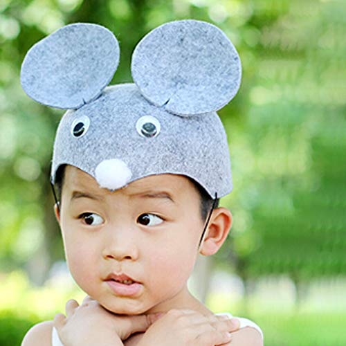 FISHSHOP 5 Pcs Sombreros Máscaras Animales para Niños con Cuerda Elástica Fieltro Sombreros para Cosplay Fiesta Mascarada Decoración Navidad Halloween
