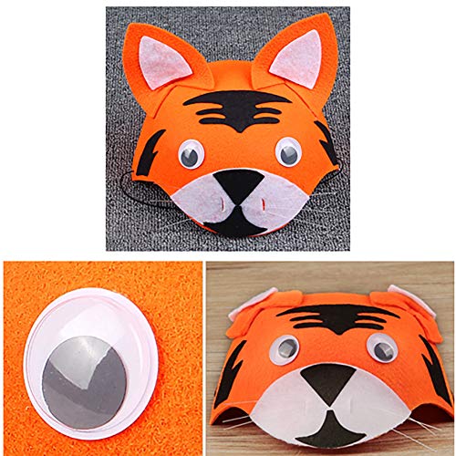 FISHSHOP 5 Pcs Sombreros Máscaras Animales para Niños con Cuerda Elástica Fieltro Sombreros para Cosplay Fiesta Mascarada Decoración Navidad Halloween