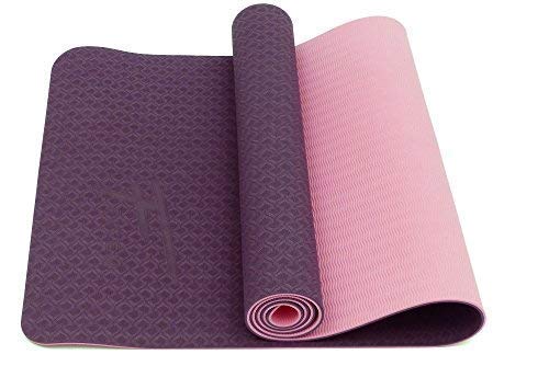 Fitem – Esterilla de Gimnasia y Yoga de TPE – Eco Natura – Reversible, Antideslizante y respetuosa con el Medio Ambiente – 183 x 61 x 0,6 cm