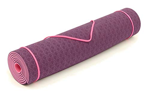 Fitem – Esterilla de Gimnasia y Yoga de TPE – Eco Natura – Reversible, Antideslizante y respetuosa con el Medio Ambiente – 183 x 61 x 0,6 cm