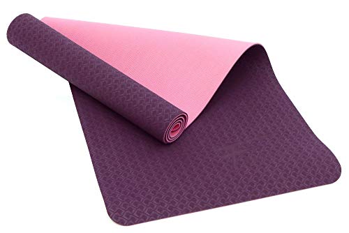 Fitem – Esterilla de Gimnasia y Yoga de TPE – Eco Natura – Reversible, Antideslizante y respetuosa con el Medio Ambiente – 183 x 61 x 0,6 cm