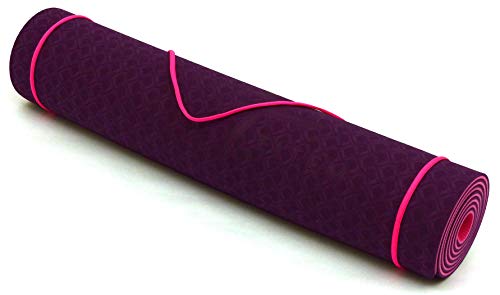 Fitem – Esterilla de Gimnasia y Yoga de TPE – Eco Natura – Reversible, Antideslizante y respetuosa con el Medio Ambiente – 183 x 61 x 0,6 cm