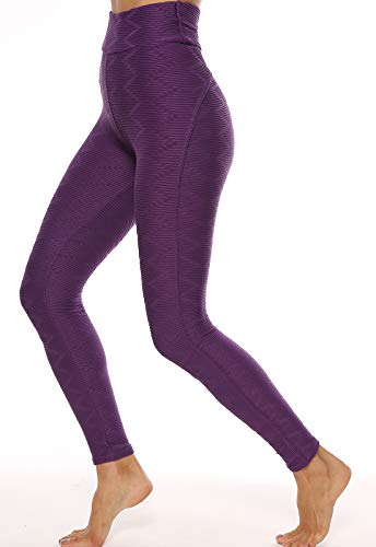 FITTOO Leggings Mallas Mujer Pantalones Deportivos Yoga Alta Cintura Elásticos y Transpirables1500#3 Morado Chica