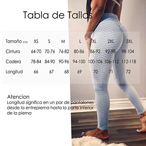 FITTOO Leggings Push Up Mujer Mallas Pantalones Deportivos Alta Cintura Elásticos Yoga Fitness Gris XS