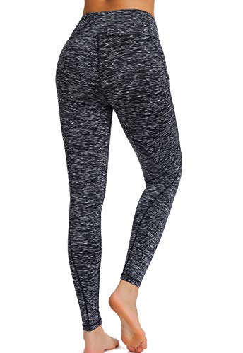 FITTOO Mallas Leggings Mujer Pantalones Deportivos Yoga Alta Cintura Elásticos Transpirables Gris XL