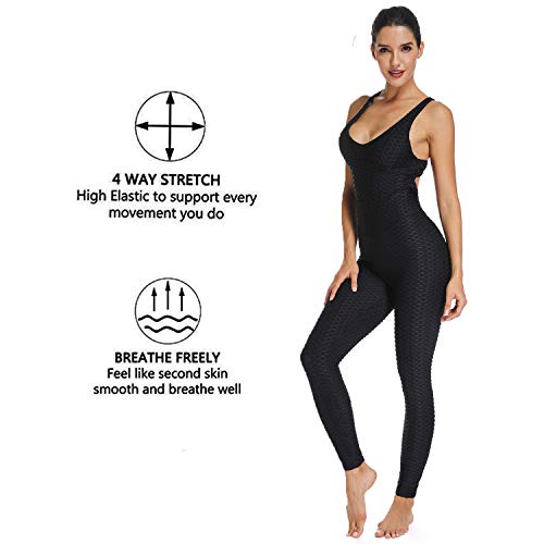 FITTOO Mallas Pantalones Deportivos Leggings Mujer Yoga de Alta Cintura Elásticos y Transpirables para Yoga Running Fitness con Gran Elásticos1370 Negro M