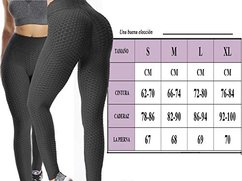 FITTOO Mallas Pantalones Deportivos Leggings Mujer Yoga de Alta Cintura Elásticos y Transpirables para Yoga Running Fitness con Gran Elásticos2060 Negro M