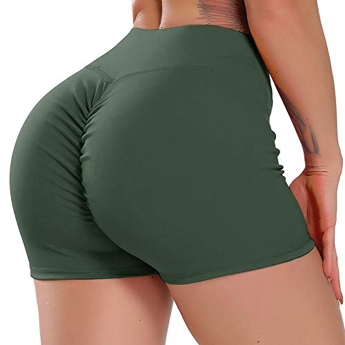 FITTOO Pantalones Cortos Leggings Mujer Mallas Yoga Alta Cintura Elásticos Transpirables #1 Verte S