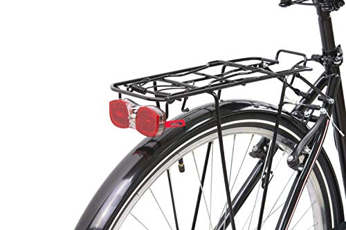 F.lli Schiano Voyager Bicicleta Trekking, Women's, Negro-Rojo, 28''