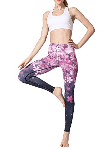 FLYILY Mallas Deportivas Mujer Pantalones impreso Leggings Deportes para Running Yoga Fitness Gym