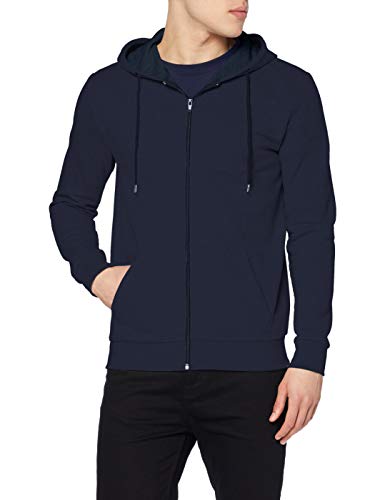 FM London Hyfresh Zipped Capucha, Azul (Navy 12), Medium para Hombre