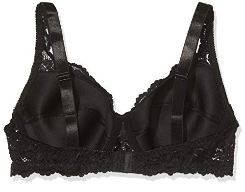 FM London Padded Lace Sujetador con Push-up, Negro, 95F para Mujer