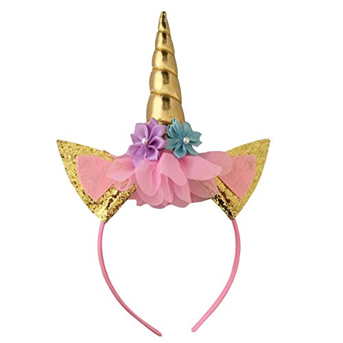 FMYFWY Niña Vestido de Unicornio Princesa Cumpleaños Manga Larga Disfraz de Carnaval Halloween Navidad Fiesta de Cosplay para Chicas Bautizo Comunión Boda Velada Ropa con Diadema Morado 6-7