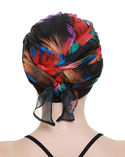FocusCare Quimio turbantes Sombreros para Pacientes de cáncer Imprimir Cabeza Bufandas Gorros