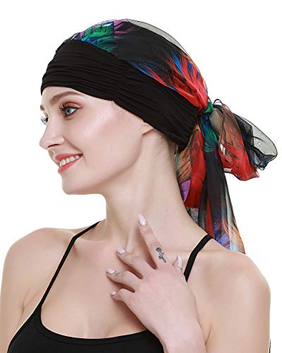 FocusCare Quimio turbantes Sombreros para Pacientes de cáncer Imprimir Cabeza Bufandas Gorros