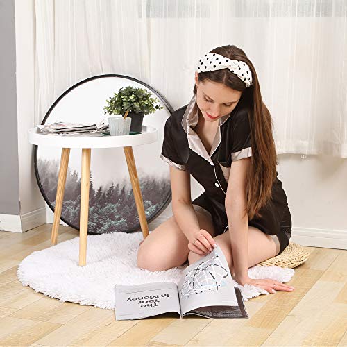 Folora 4 piezas de diadema ancha de moda con nudo retorcido, hermosa banda para el cabello para mujeres y niñas, lunares