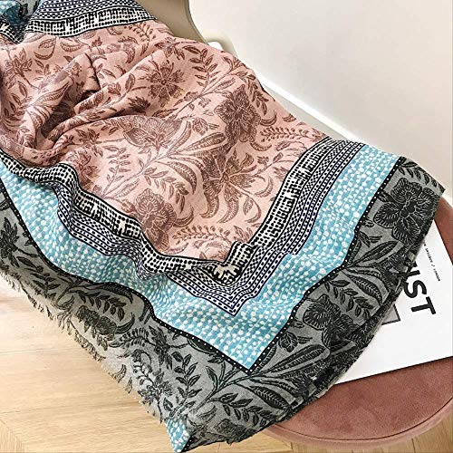 FOR TMT Bufanda Otoño Invierno Bufanda Mujer España Moda Retro Flores Bufandas Elegante Abrigo De Señora Cove Up Pashmina Robó Musulmán Hijab Sjaal Regalo