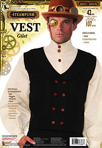 Forum Novelties x76368 aplanadora de negro Steampunk disfraz de chaleco