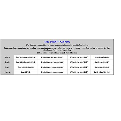 Fossen Bikinis Mujer 2021 Brasileños Push up - Estampado de Hojas Traje de Baño de Dos Piezas, Bañador de Playa