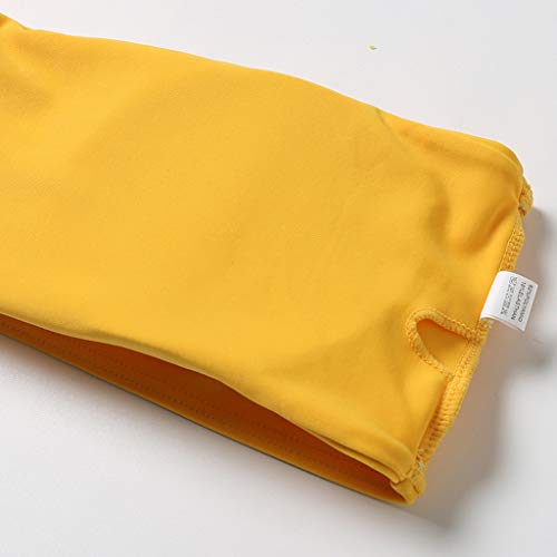 Fossen Bikinis Mujer 2021 Push up con Relleno - Estampado de cocotero en Traje de Baño de Tubo - Brasileños Bañador Ropa de Dos Piezas (S, Girasol Amarillo)