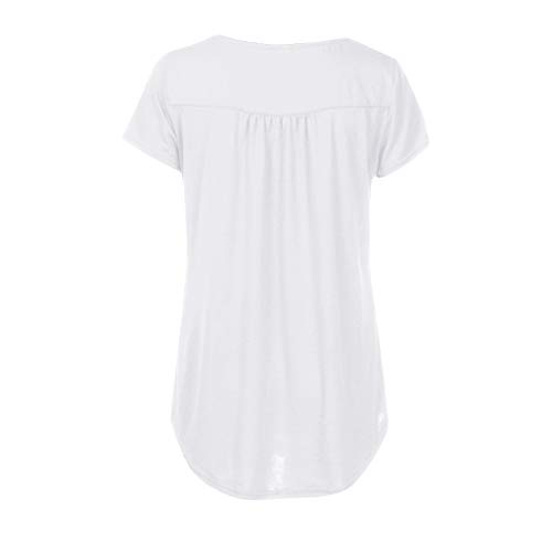 Fossen Camisetas Mujer Baratas Blusas Mujer Tallas Grandes en Ofertas Blusas de Mujer Elegantes con Encaje de Fiesta de Moda 2017 (XXL, Blanco)