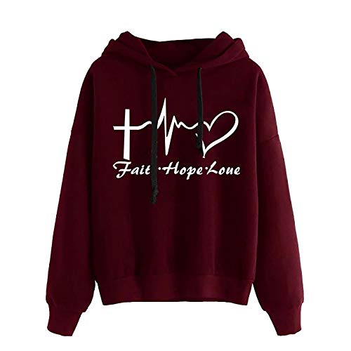 Fossen MuRope Mujer Sudadera con Capucha Talla Grande Sudadera Vestido Manga Larga Casual Estampado Hoodie Jersey Larga Baratas