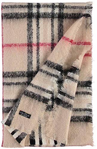 FRAAS pañuelo de cachemir de cuadros para mujer - Made in Germany - Elegante Bufanda de cuadros - Elegante Bufanda de transición en tartán tradicional