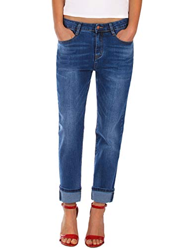 Fraternel Pantalones Vaqueros Mujer Boyfriend Azul M