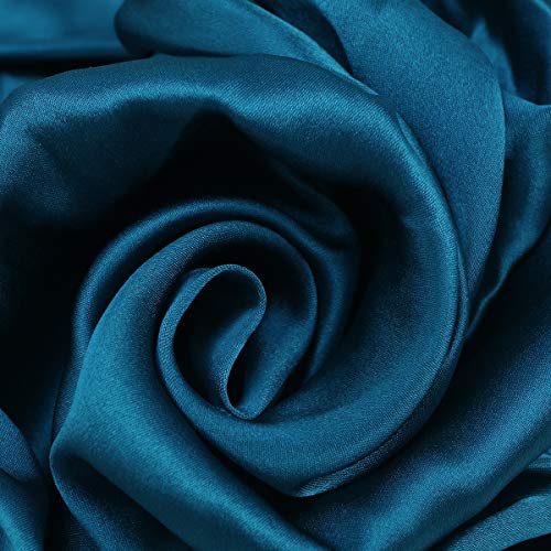 Frcolor Sombrero de gorro de dormir de seda de morera sombrero de capo de pelo de noche de pelo largo para mujeres niñas (Azul)