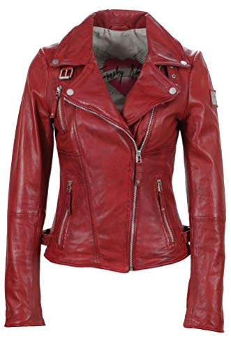 Freaky Nation Biker Princess Chaqueta, Rojo (Apple 4068), M para Mujer