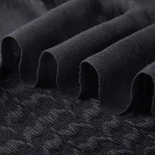 FREE SOLDIER Bufanda Militar Shemagh Tactical Desert Keffiyeh Bufanda de Cuello con Cabeza Bufanda árabe con Borla 43x43 Pulgadas,Negro