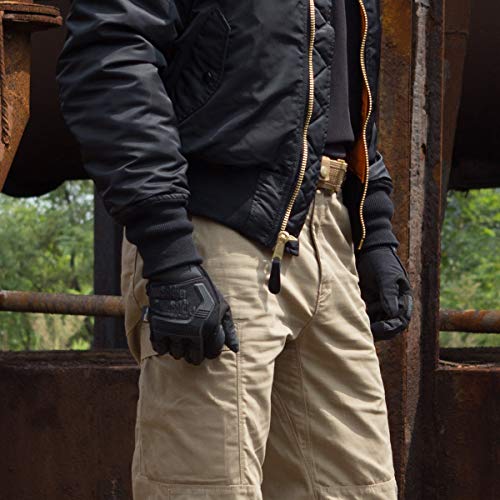 FREE SOLDIER Guantes de Moto para Hombre Verano Guantes Tácticos Militares Ideal para Motocross Ciclismo Airsoft Combate Alpinismo Guantes Dedo Lleno Negro M