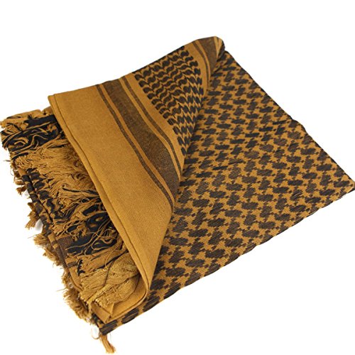 FREE SOLDIER Militar táctica Shemagh Desierto Keffiyeh Bufanda Wrap para Hombres y Mujeres(Marrón)