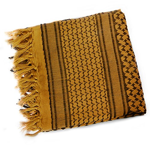 FREE SOLDIER Militar táctica Shemagh Desierto Keffiyeh Bufanda Wrap para Hombres y Mujeres(Marrón)