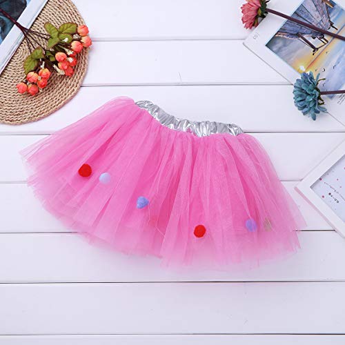 Freebily Vestido Niñas Infántil con Lentejuelas para Actuación Escenario Vestuario Conjunto con Top Brillo+Tutú Falda para Espectáculo de Danza Ballet Niñas 2-14 Años Silver&Pink 5-6 años