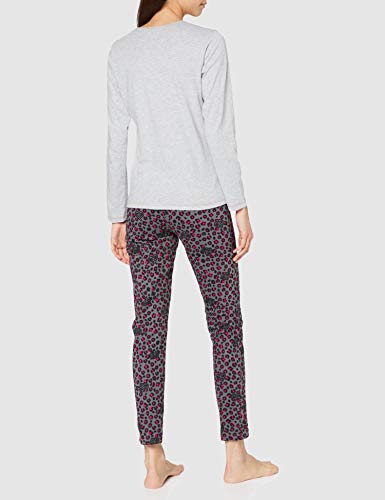 Freegun AF.FGWIL.PL.MZ Juego de Pijama, Gris China/Imprime, M para Mujer