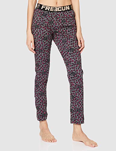 Freegun AF.FGWIL.PL.MZ Juego de Pijama, Gris Chine/Imprime, XL para Mujer