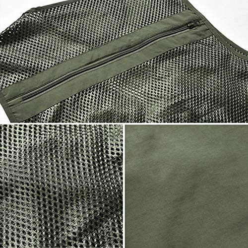 Freiesoldaten de Los Hombres Al Aire Libre Multi Bolsillos Chaleco Ahuecar Cámping Pescar Chaleco de Fotografía Casual Desgastar