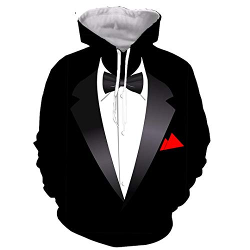 Fresco Divertido del Smoking del Partido de Cosplay de impresión en 3D Hombres Mujeres Camiseta T/Camisas/Sudaderas/Chaleco/Tops Hoodie S