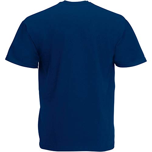 Fruit Of The Loom - Camiseta para hombre, manga corta, cuello de pico azul azur XX-Large